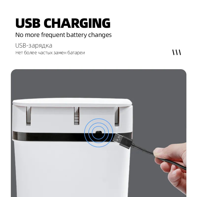 Sikunuo | Waterproof Smart Wave Sensor Automatic Trash Can