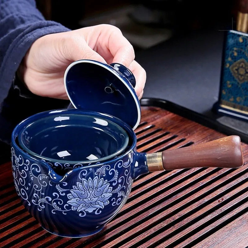 Sikunuo | Traditional Harmony Ceramic Rotating Teapot