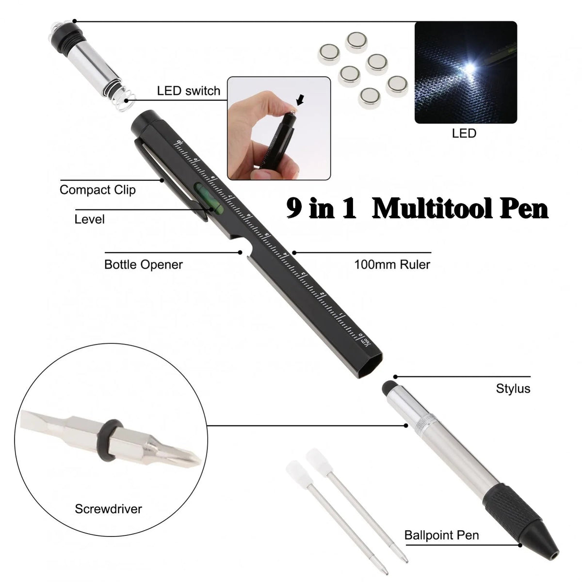 Sikunuo | 9in1 Multifunctional Task Master Pen
