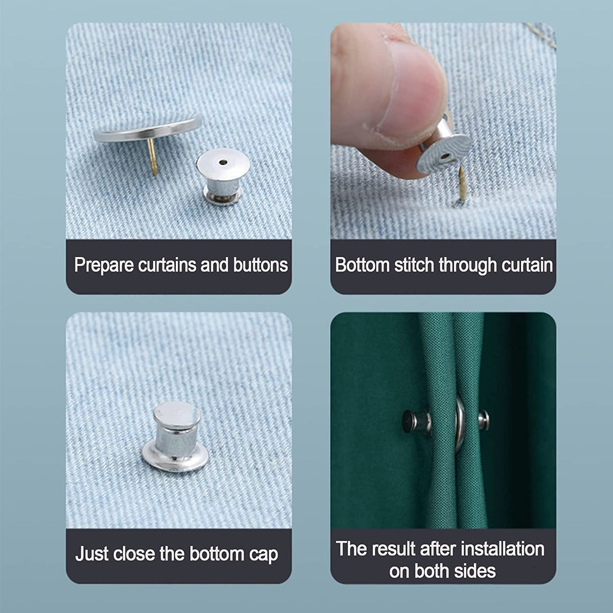 Sikunuo | Magnetic Curtain Holder Clip Set