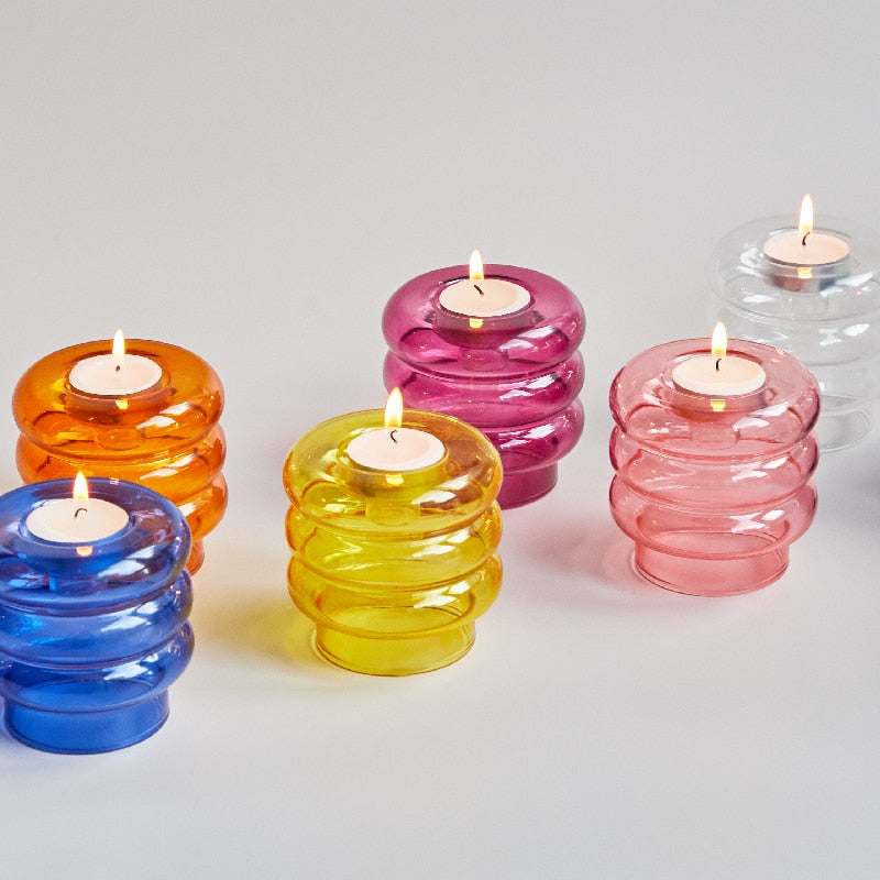 Sikunuo | Dual Glass Spiral Candle Holder