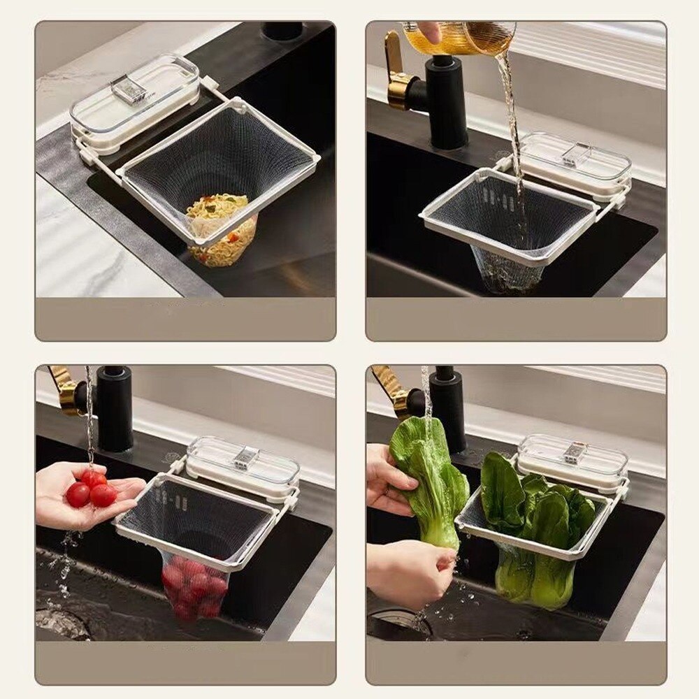 Sikunuo | Suction Cup Kitchen Sink Filter Rack