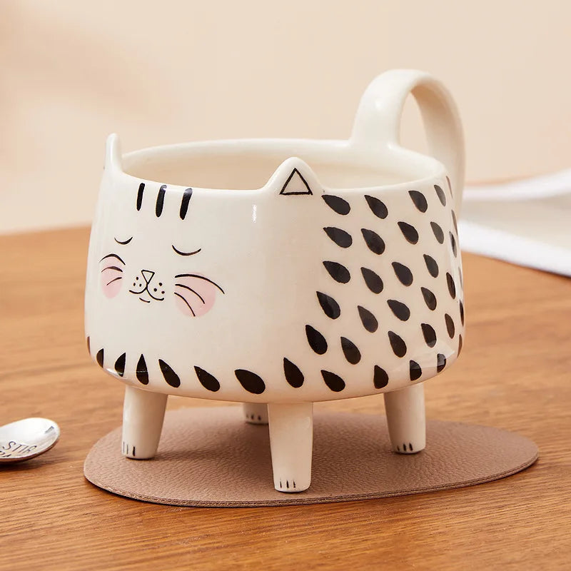 Sikunuo | Happy Cat Long Legs Ceramic Mug
