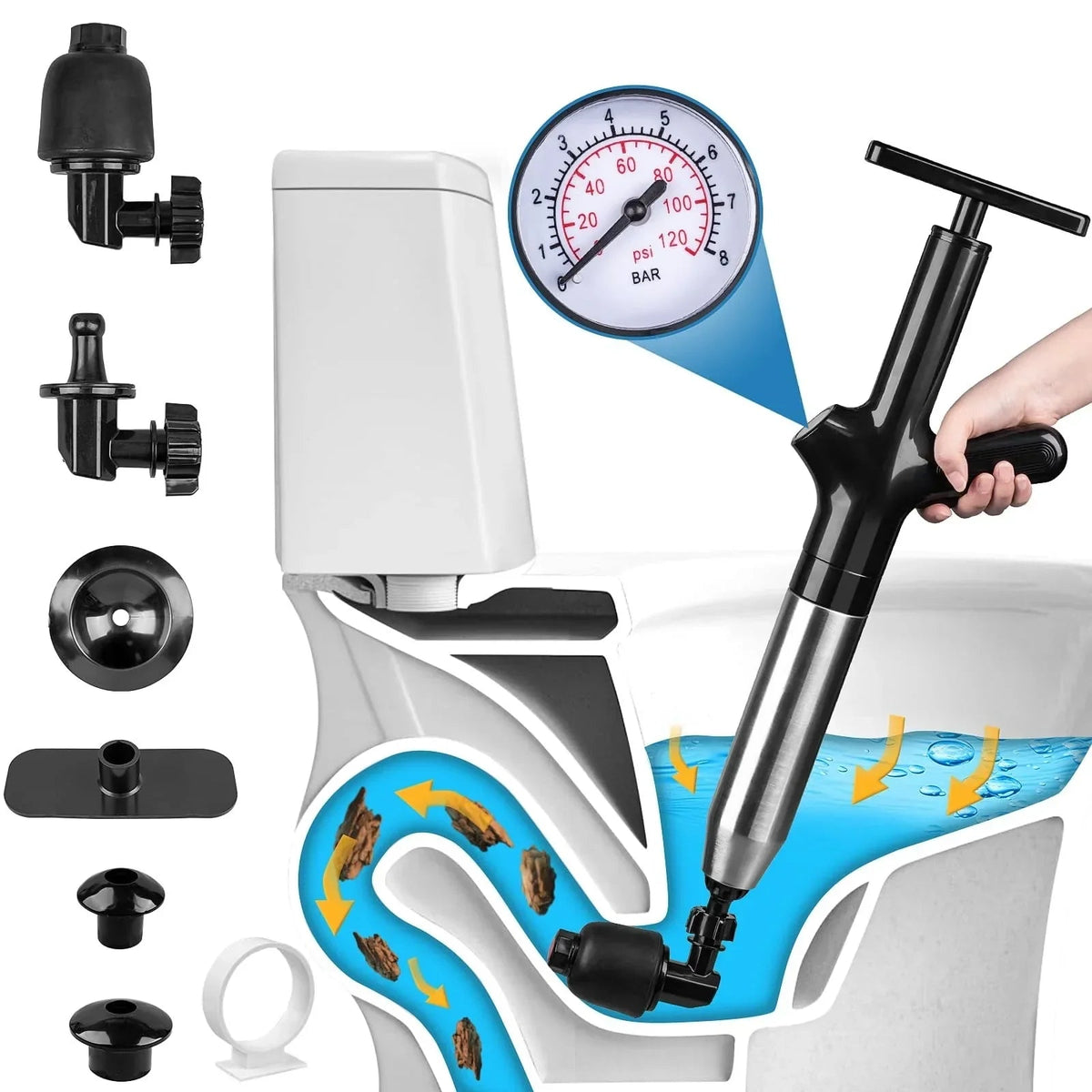 Sikunuo | Drain Zap Instant No-Mess Toilet Unclogger