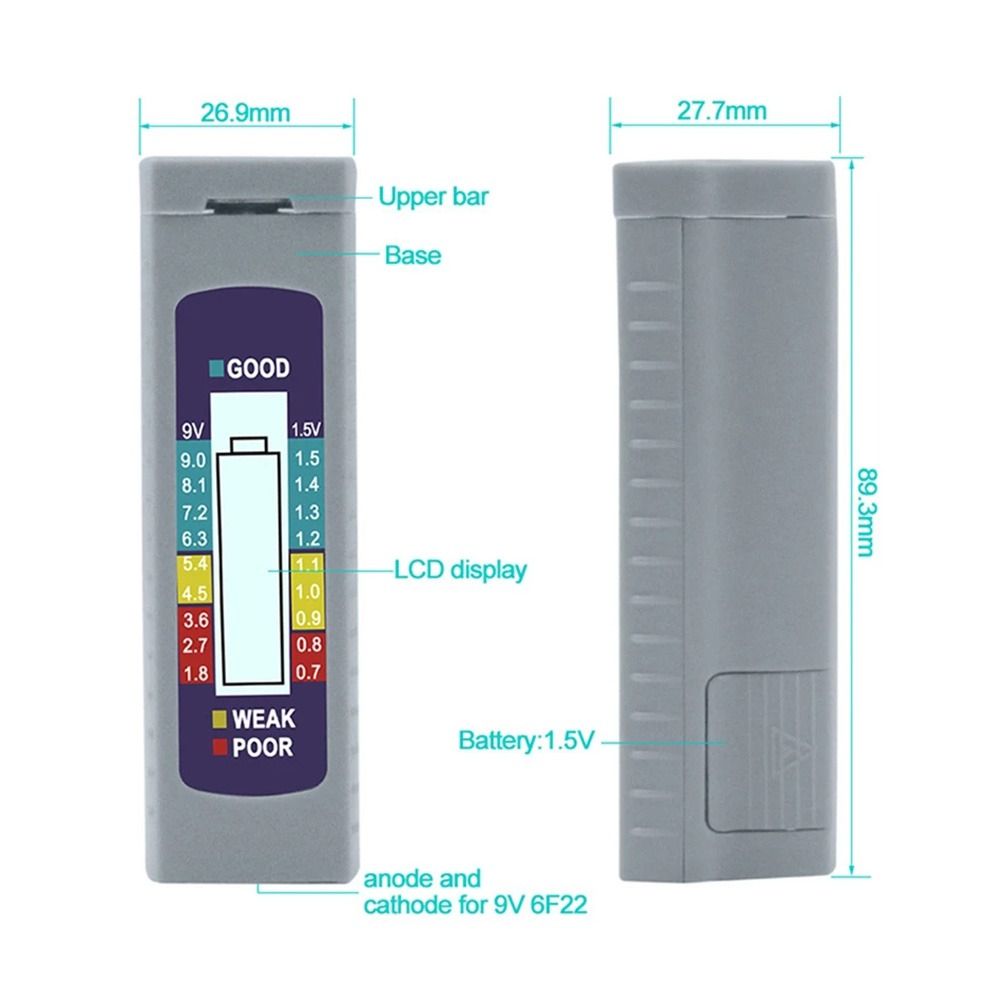 Sikunuo | Volt Magic Universal Digital LCD Display Battery Tester