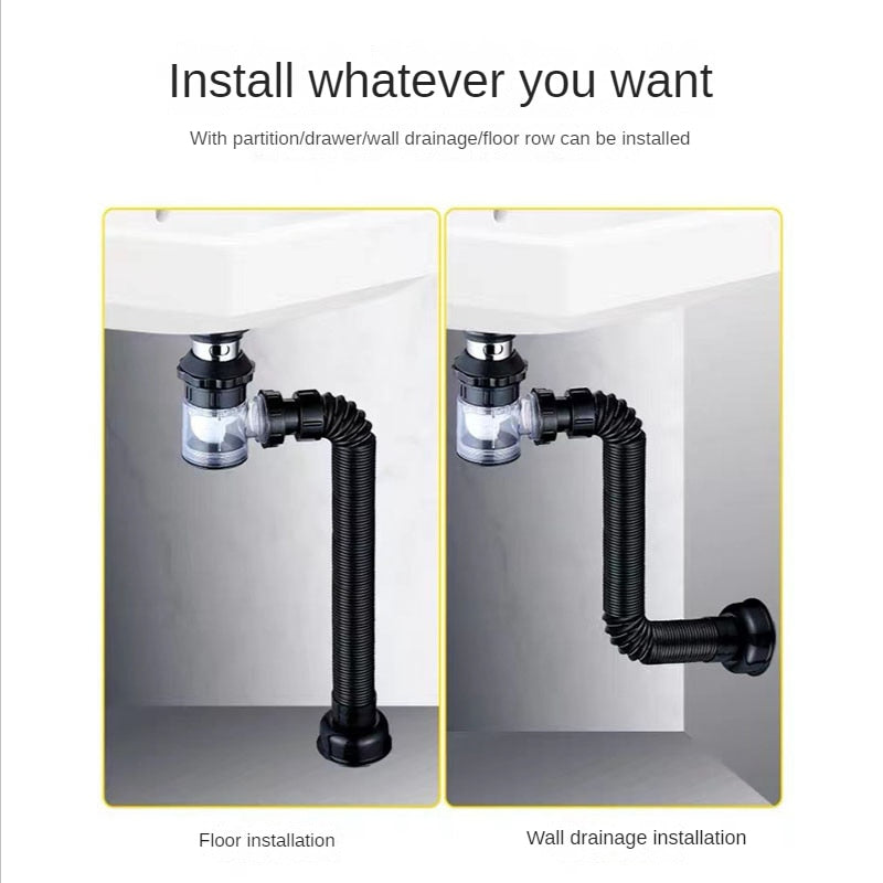 Sikunuo | Universal Easy Drain Foldable Pipe