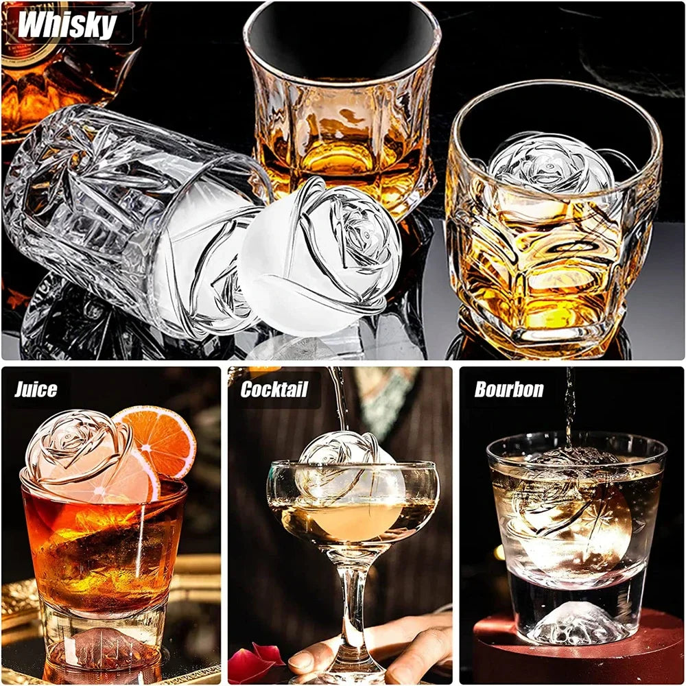 Sikunuo | 3D Rose Ice Cube Trays