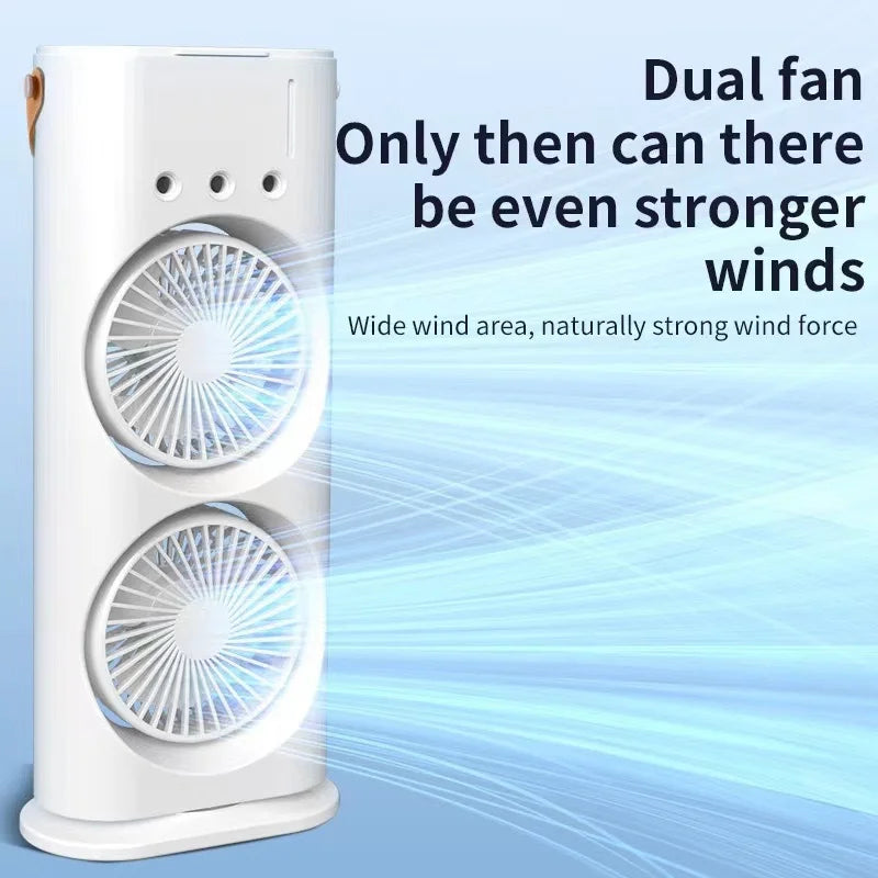 Sikunuo | Portable Double Fan Cooling Spray Air Conditioning