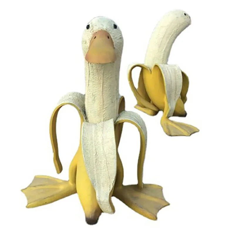 Sikunuo | Peeled Banana Duck Face Garden Decor