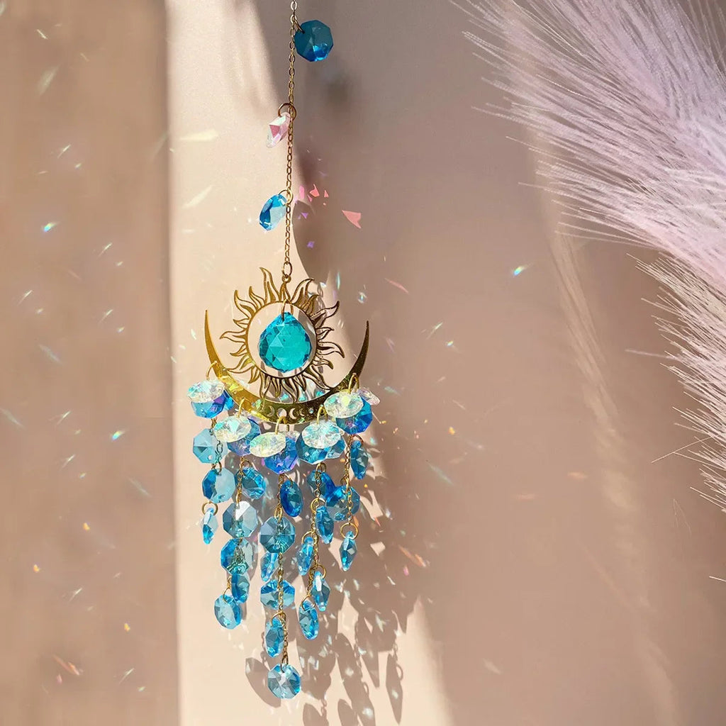 Sikunuo | Radiant Moonlit Quartz Prism Suncatcher