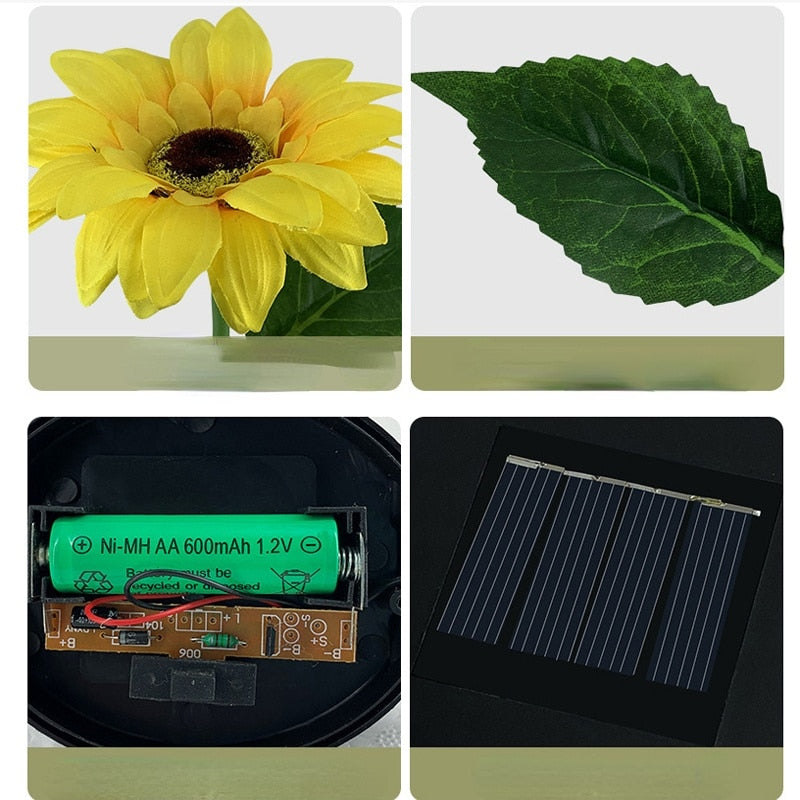 Sikunuo | Sunflower Waterproof Solar Led Garden Lights