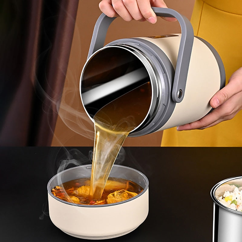 Sikunuo | USB Heated Lunch Box | 304 Stainless Steel, Portable Food Warmer