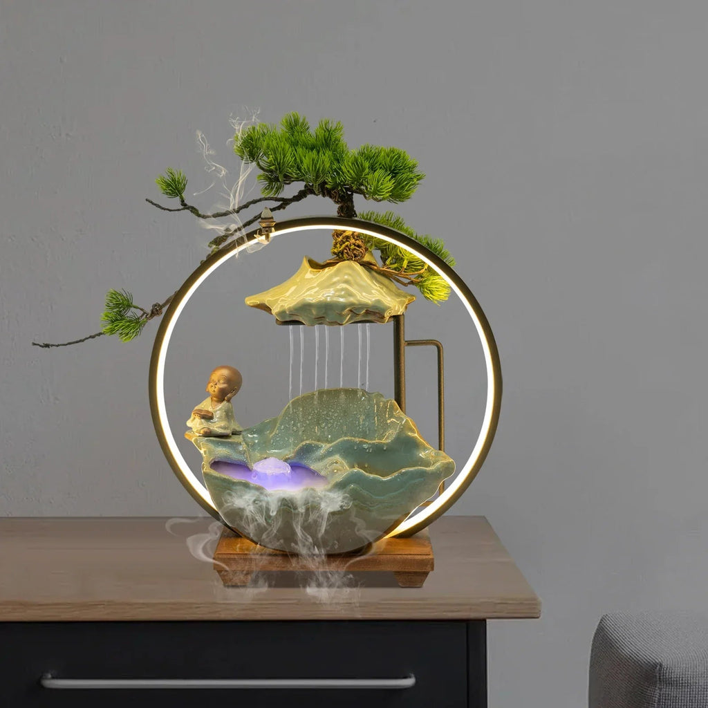 Sikunuo | Waterfall Fortune LED Incense Burner Zen Decor