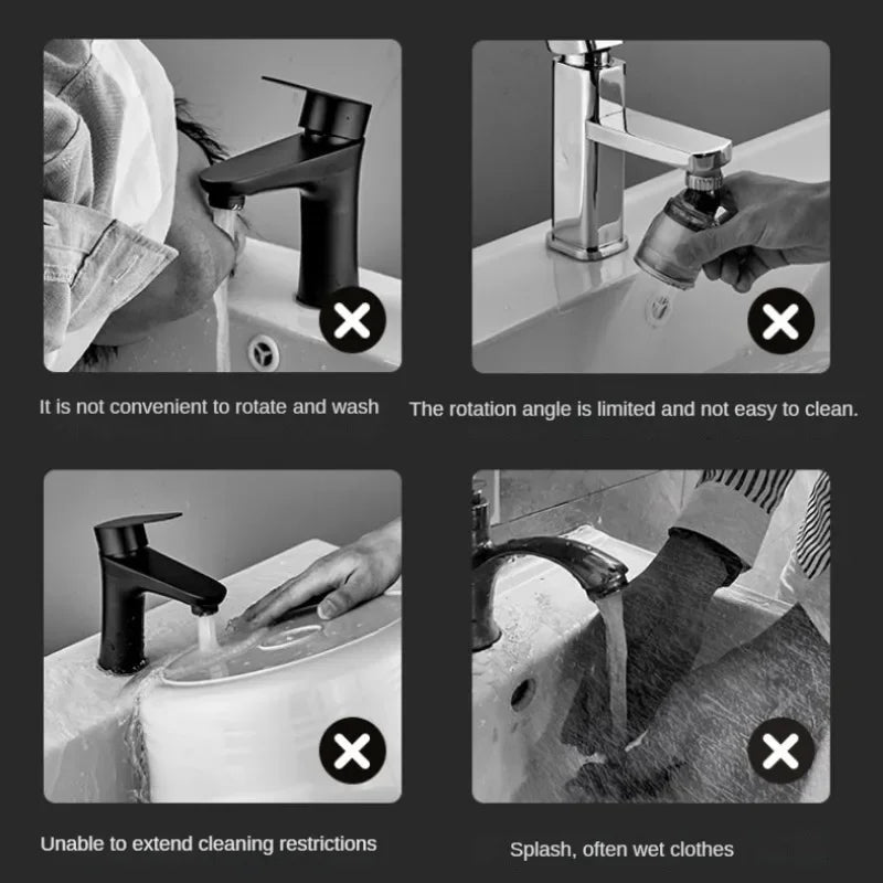 Sikunuo | Splash-Proof Mechanical Universal Rotatable Arm Faucet