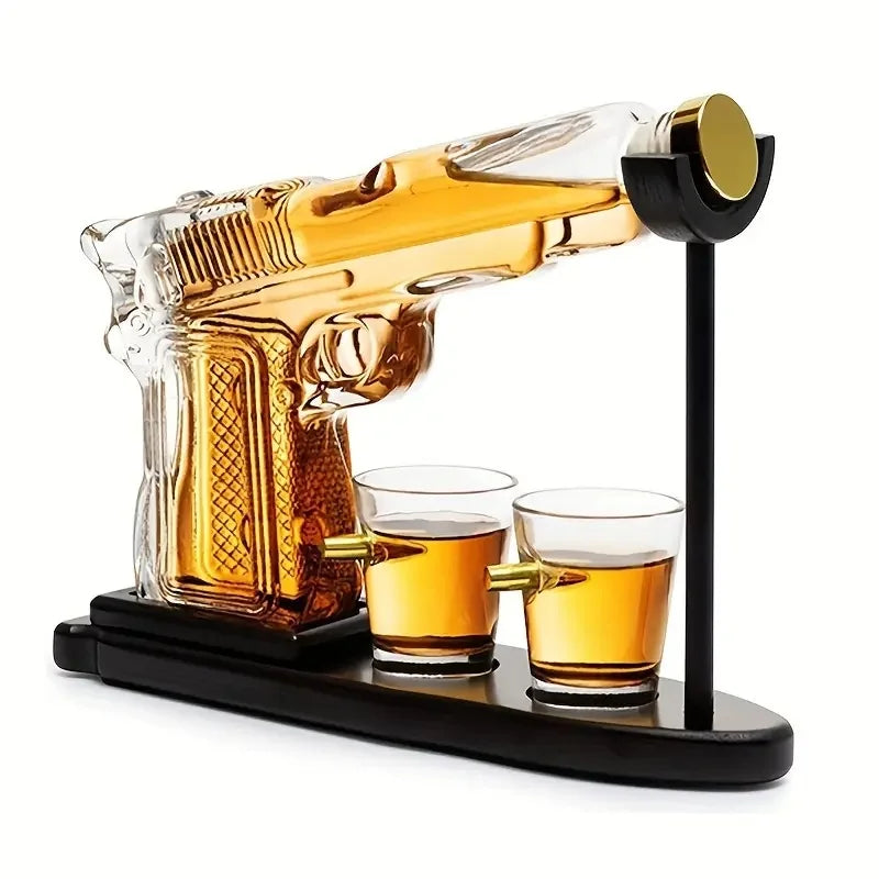 Sikunuo | Gun Shape Bullet Glass Decanter Set