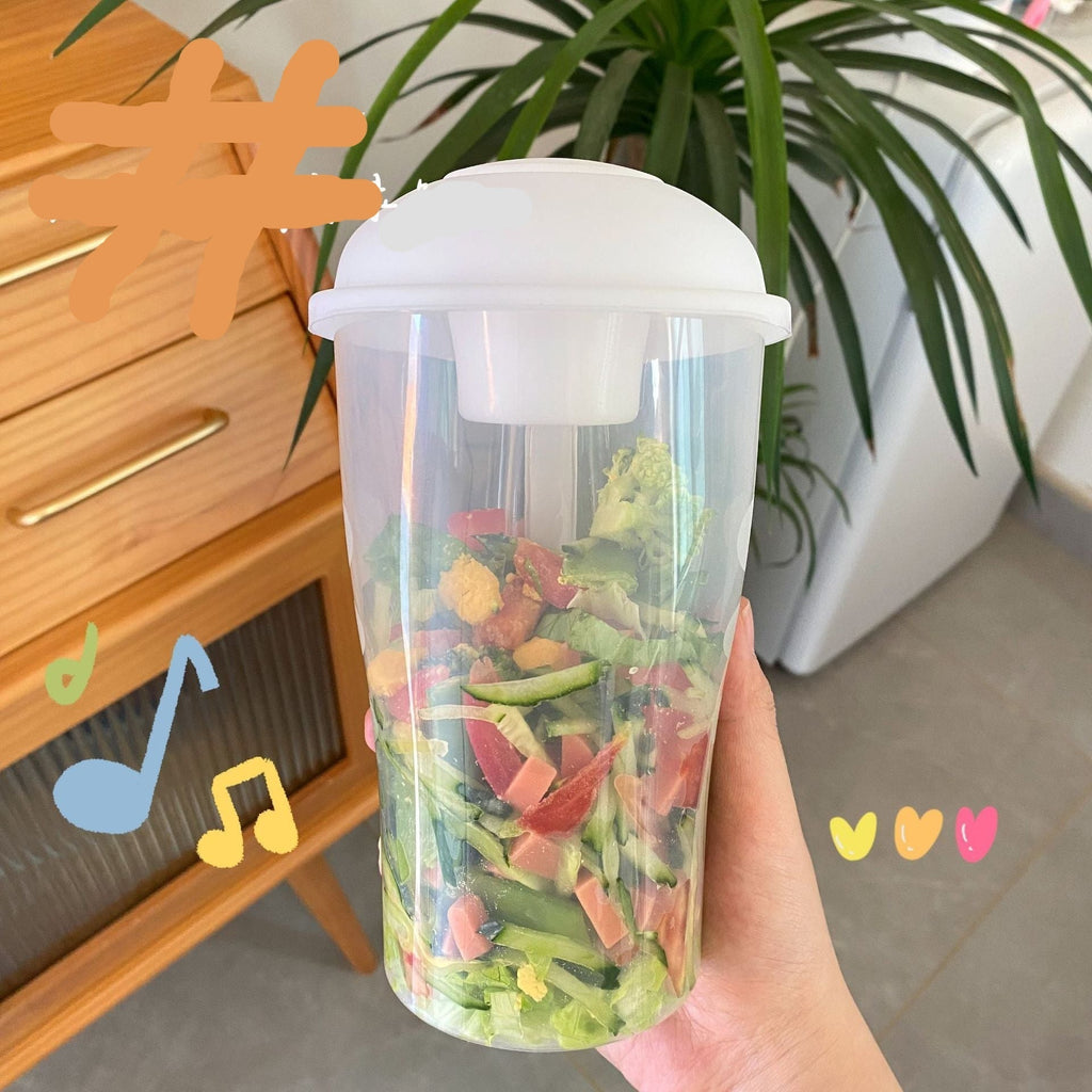 Sikunuo | Portable Built-in Fork Mini Salad Cup