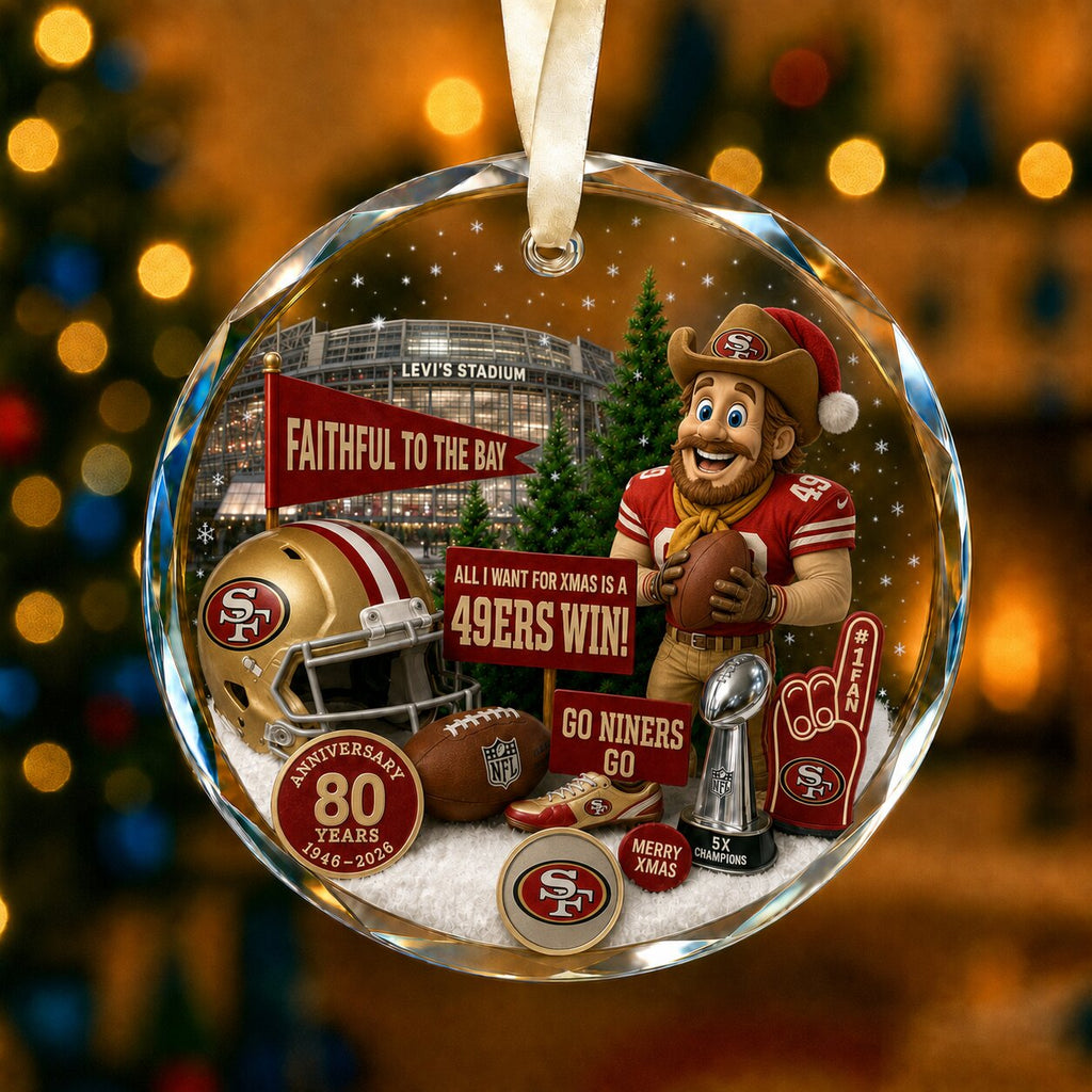 Football Team Acrylic Christmas Ornament