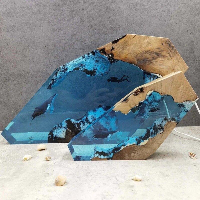 Sikunuo | Deep Sea Adventure Resin Diver Lamp Decor