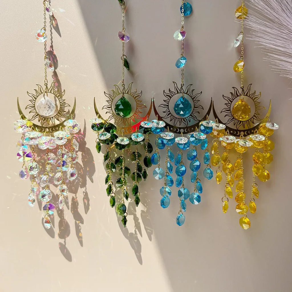 Sikunuo | Radiant Moonlit Quartz Prism Suncatcher