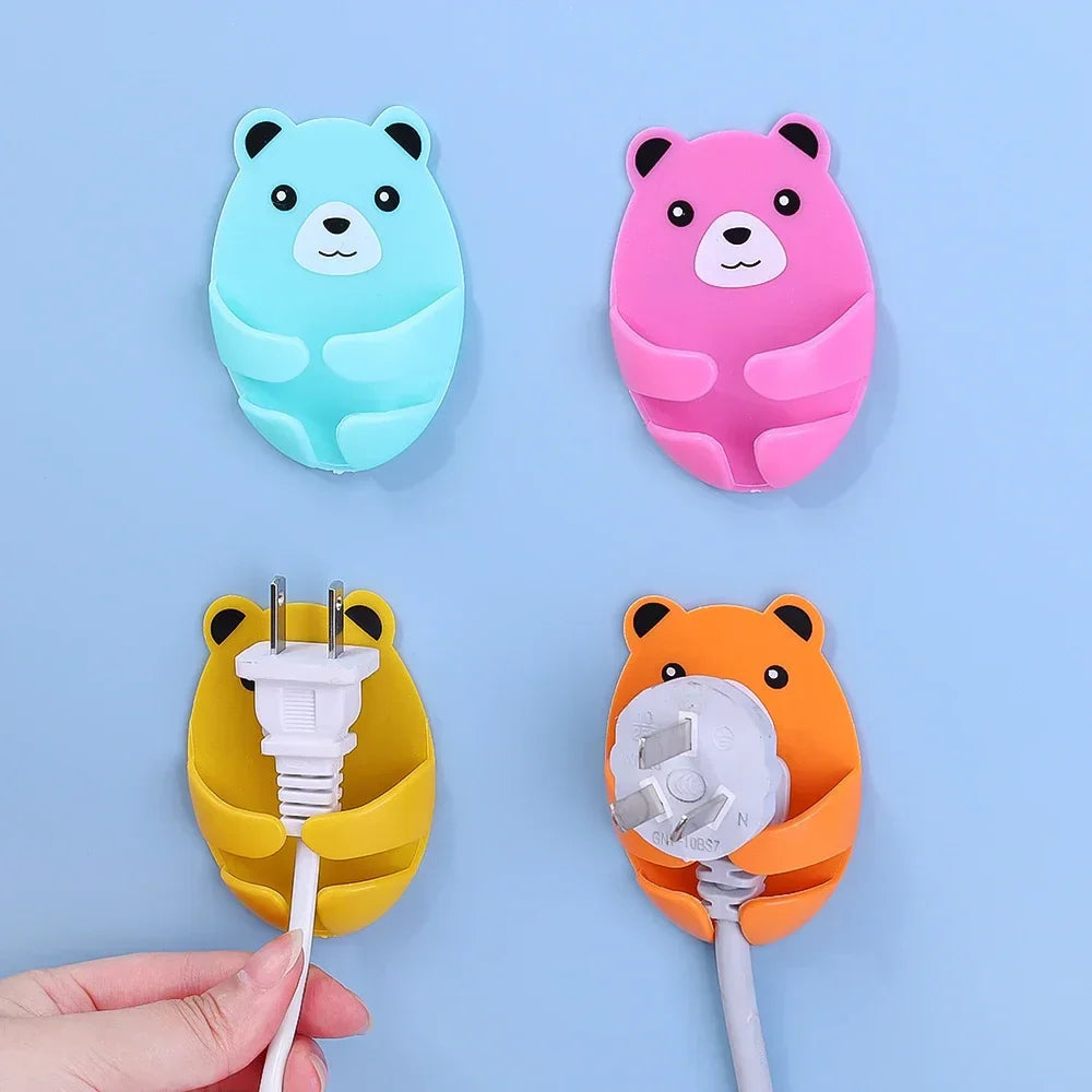 Sikunuo | Bear Hug Self-Adhesive Wall Plug Holder