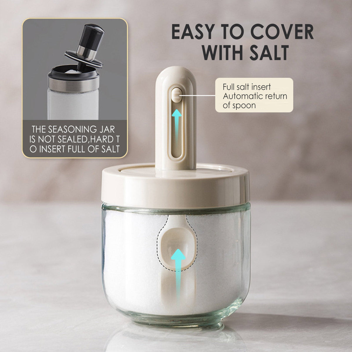 Sikunuo | Creative Mini Seasoning Jar with Spoon