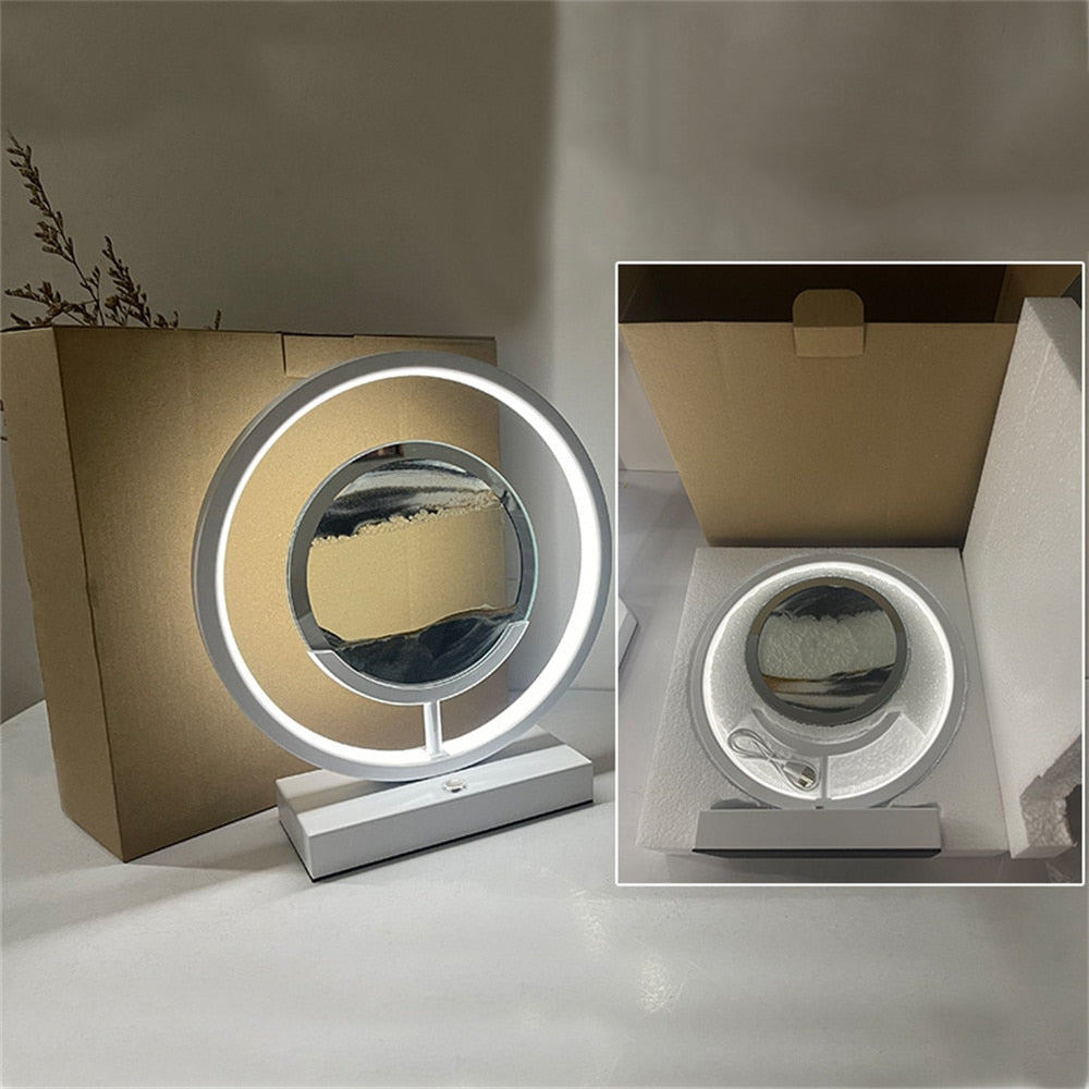 Sikunuo | 3D LED Flowing Sand Art Table Lamp