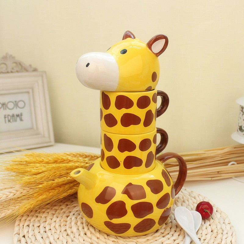 Sikunuo | Giraffe Mug Teapot Set