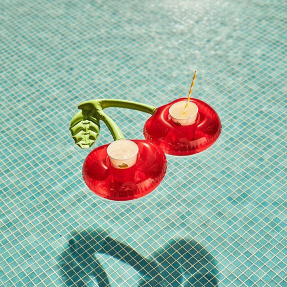 Sikunuo | Inflatable Cherry Floating Pool Cup Holder