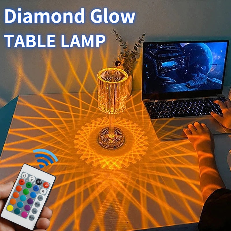 Sikunuo | Diamond Glow Acrylic Touch Table Night Lamp