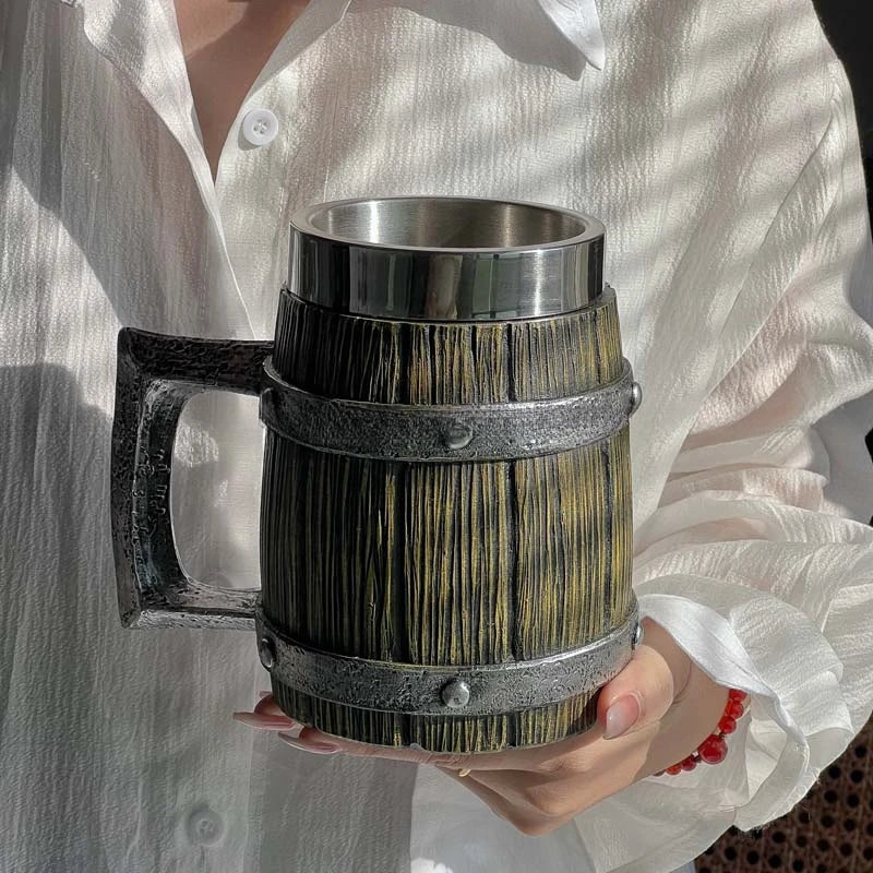 Sikunuo | 3D Viking-Style Wooden Mug