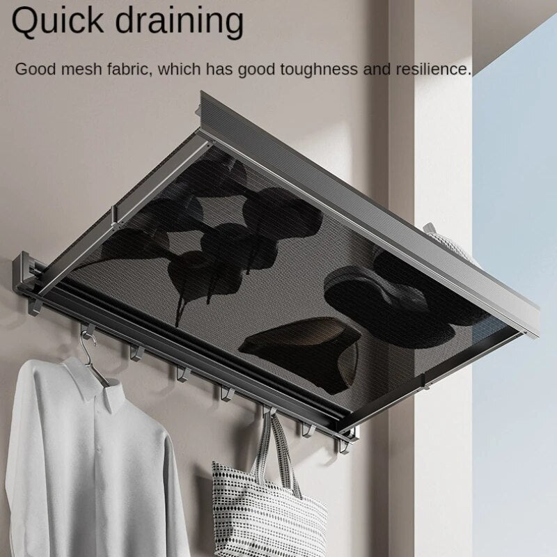 Sikunuo | Retractable Laundry Organizer Net Rack