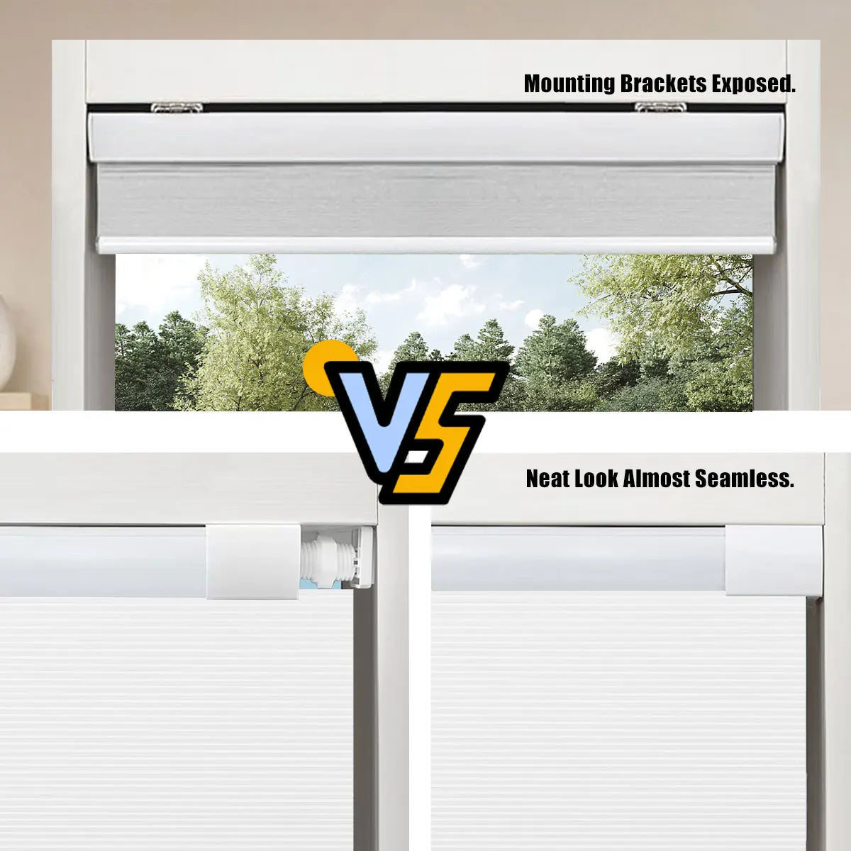 Sikunuo | Blackout No-Drill Cordless Honeycomb Blinds