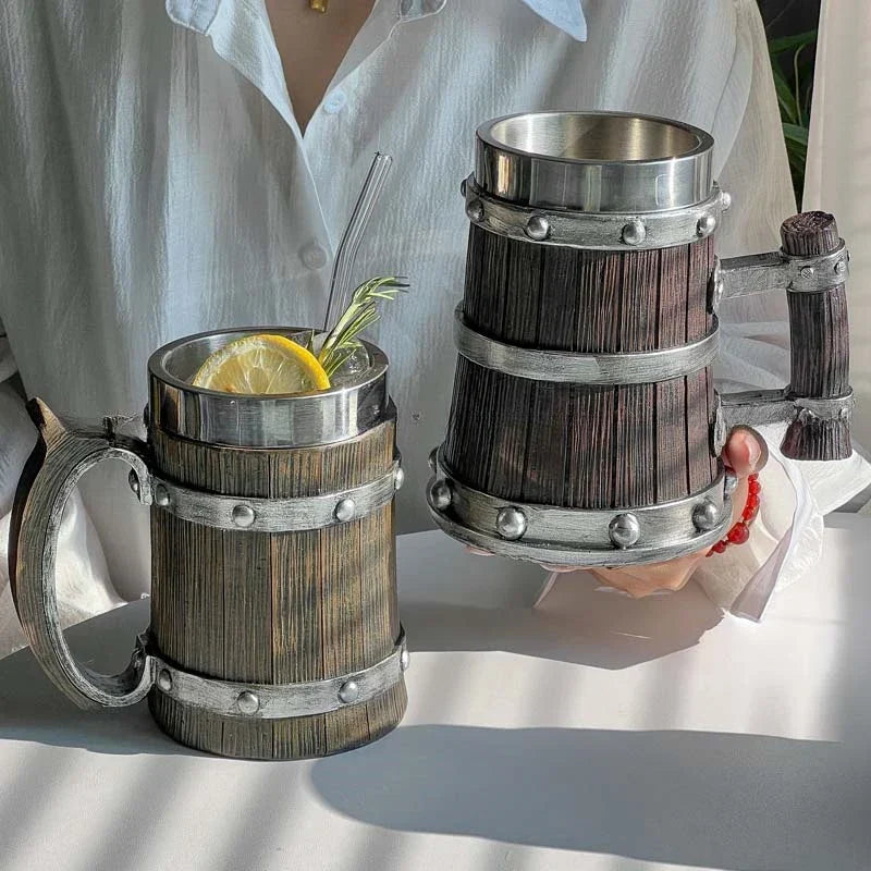 Sikunuo | 3D Viking-Style Wooden Mug