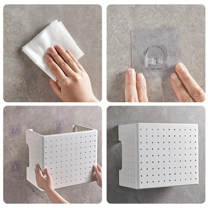 Sikunuo | Kitchen Organizer Wall-Mounted Hole Board Storage Rack