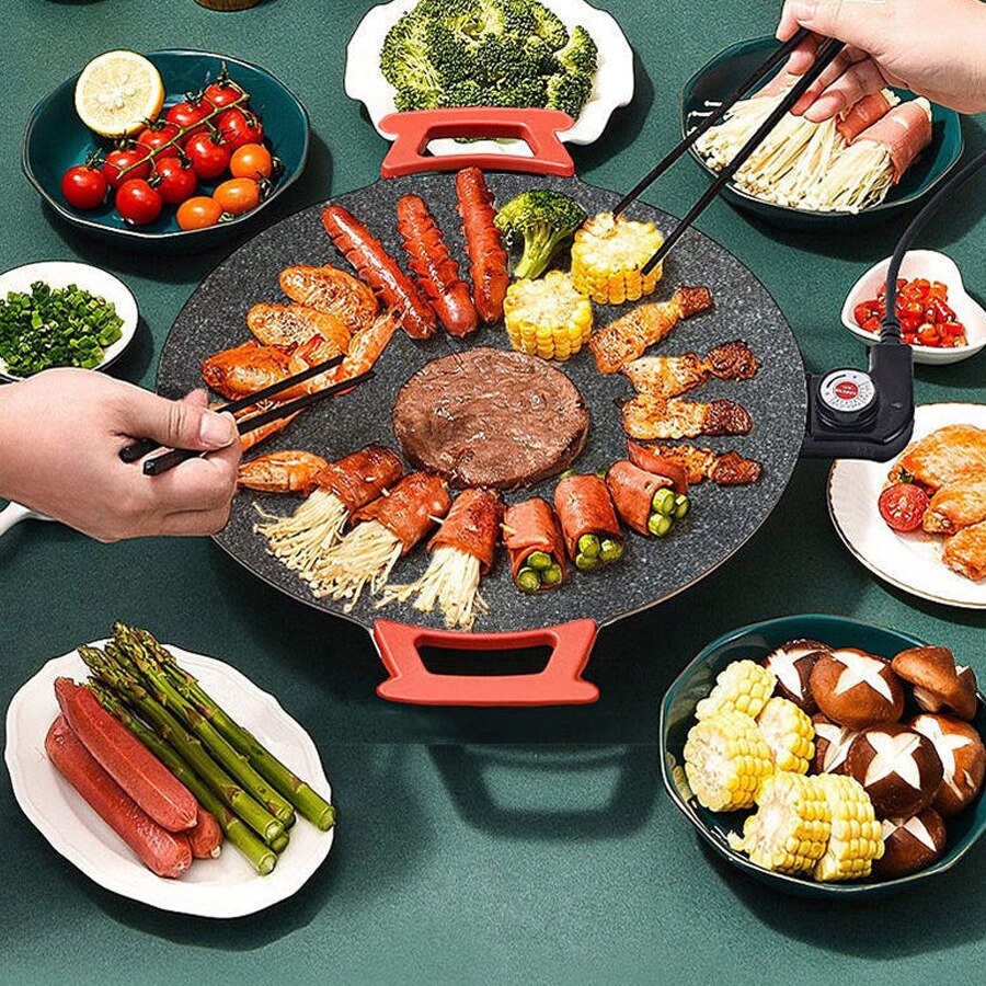 Sikunuo | Smokeless Non-stick Plate Electric Grill