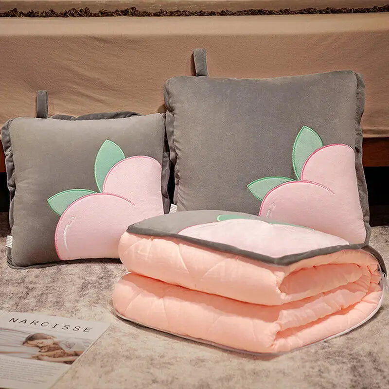 Sikunuo | Playful Cartoon Toast Foldable Travel Pillow Blanket