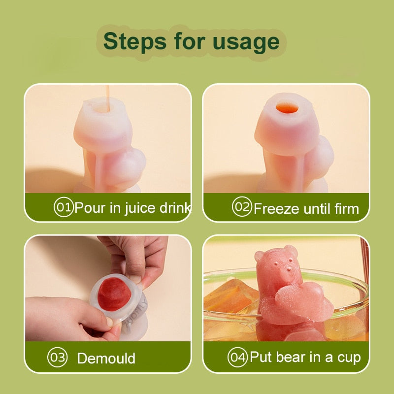 Sikunuo | Heart Bear Hangable Ice Cube Mold