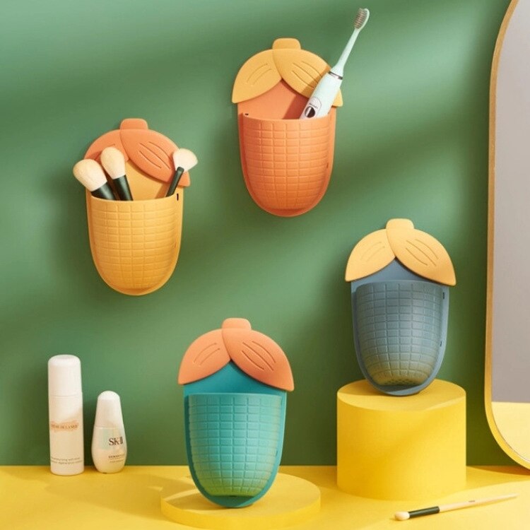 Sikunuo | Leaf Shaped Punch Free Wall Storage Rack