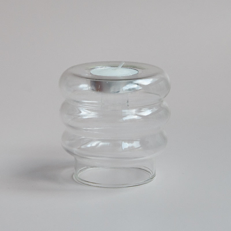 Sikunuo | Dual Glass Spiral Candle Holder