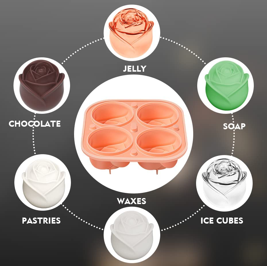 Sikunuo | 3D Elegant Large Rose Ice Molds