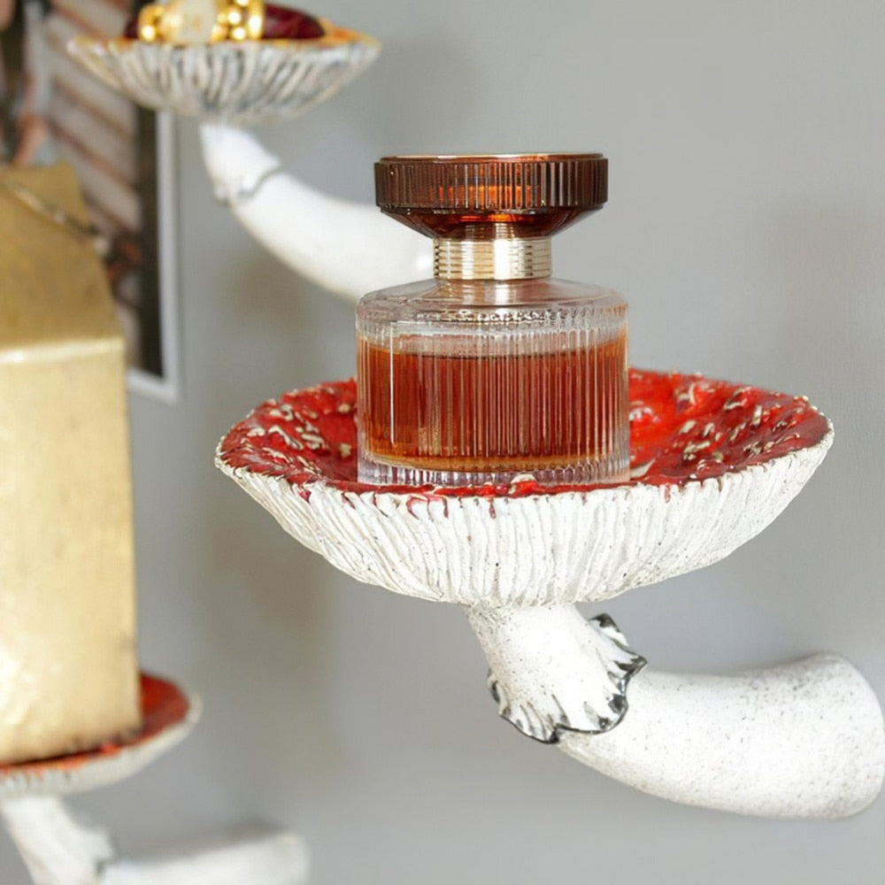 Sikunuo | Mushroom Shape Floating Resin Wall Shelf