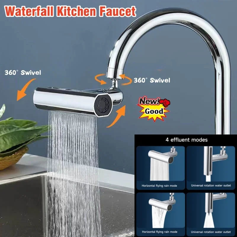 Sikunuo | Multifunctional Waterfall Modern Kitchen Matte Faucet
