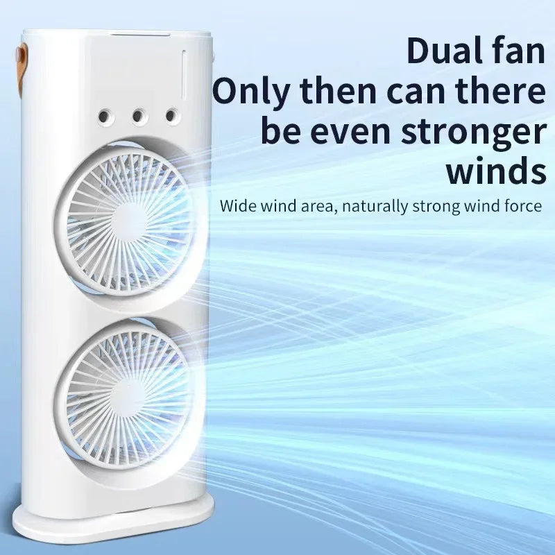 Sikunuo | Portable Double Fan Cooling Spray Air Conditioning