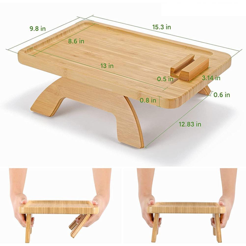 Sikunuo | Comfy Sofa Armrest Wooden Tray
