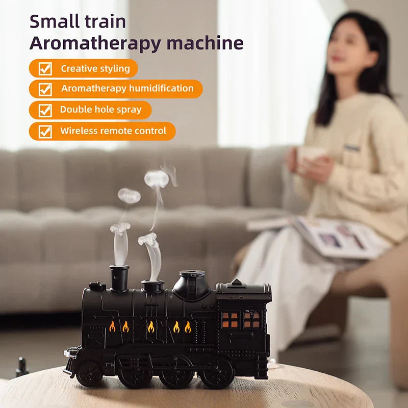 Sikunuo | Mini Train Aromatherapy Essential Oil Diffuser Lamp Decor