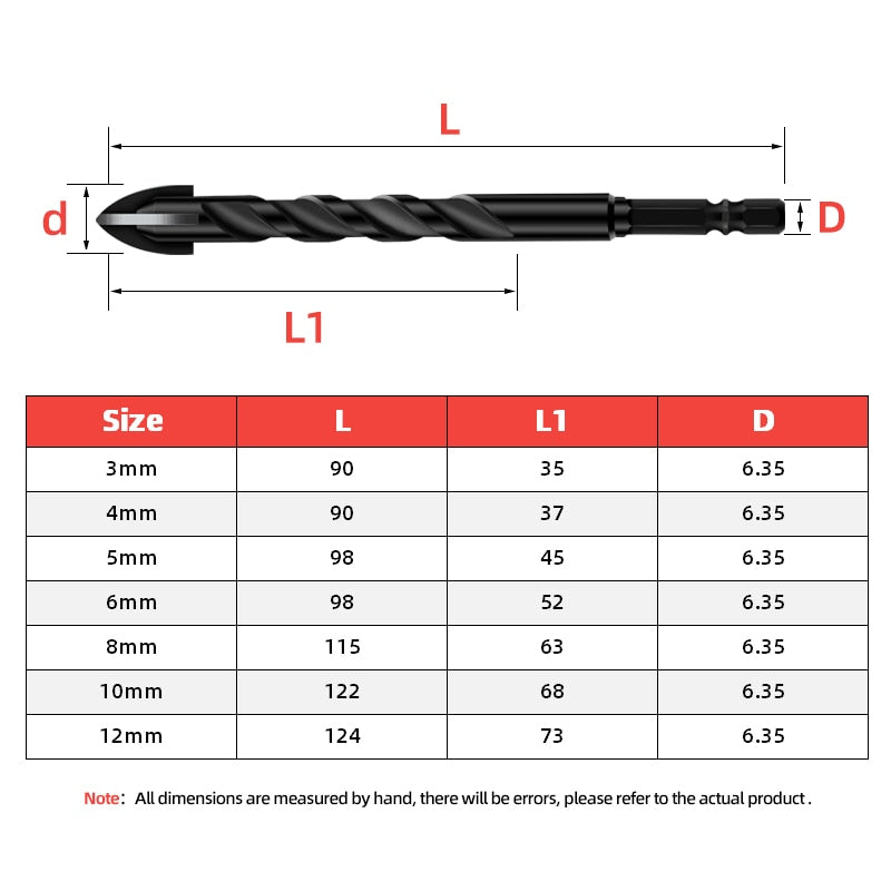 Sikunuo | Heavy-Duty Mega Ultimate Cross Hex Drill Bit Set