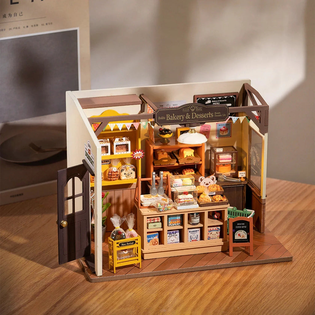Sikunuo | Miniature Cafe Wooden Assembly DIY Bakery Kit
