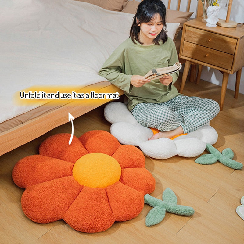 Sikunuo | Golden Blossom Sunflower Soft Seat Cushion