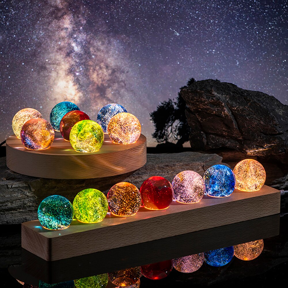 Sikunuo | Colorful Luminous Galaxy Crystal Table Set