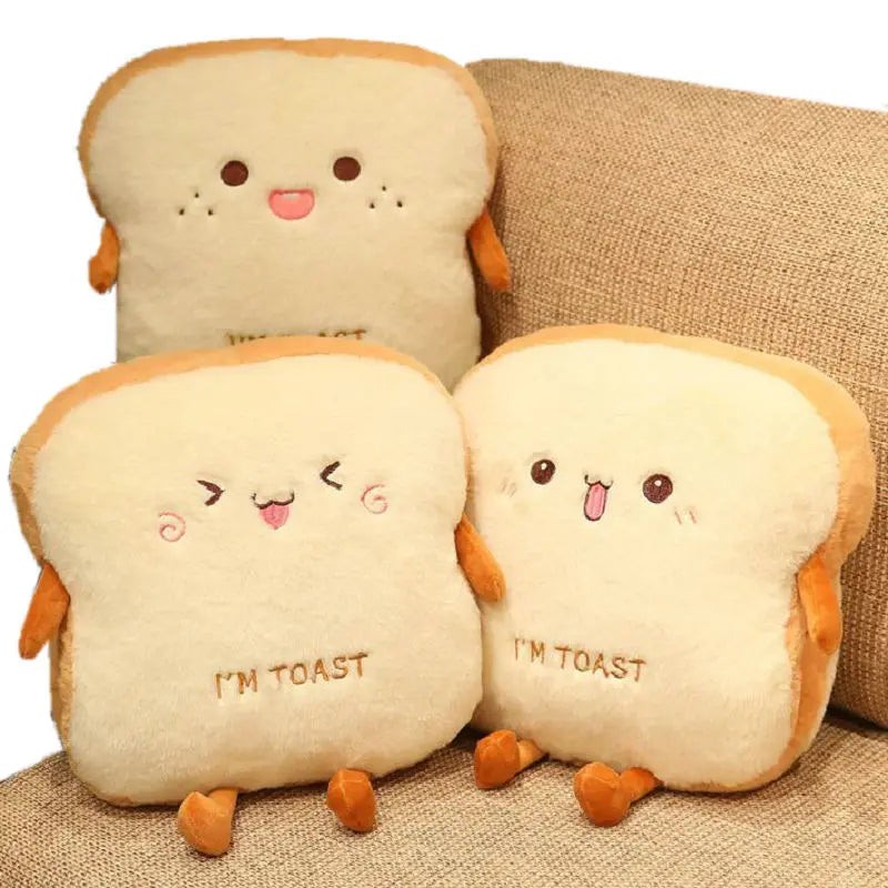 Sikunuo | Plush Toast Bread Ultra Soft Hand Warmer Pillow